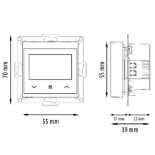 Załaduj obraz do przeglądarki galerii, Regulator internetowy, podtynkowy, do ramki 55X55, 230V, TRE55-W / TRE55-B