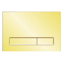 Załaduj obraz do przeglądarki galerii, Przycisk TRINNITY M08 z dwoma poziomymi prostokątnymi przyciskami do stelaża do WC - kolor złoty - zdjęcie produktu