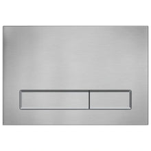 Załaduj obraz do przeglądarki galerii, Przycisk TRINNITY M08 z dwoma poziomymi prostokątnymi przyciskami do stelaża do WC - kolor chrom szczotkowany - zdjęcie produktu