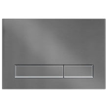 Załaduj obraz do przeglądarki galerii, Przycisk TRINNITY M08 z dwoma poziomymi prostokątnymi przyciskami do stelaża do WC - kolor grafitowy szczotkowany - zdjęcie produktu