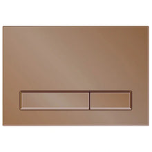 Załaduj obraz do przeglądarki galerii, Przycisk TRINNITY M08 z dwoma poziomymi prostokątnymi przyciskami do stelaża do WC - kolor miedziany - zdjęcie produktu