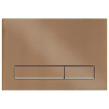 Załaduj obraz do przeglądarki galerii, Przycisk TRINNITY M08 z dwoma poziomymi prostokątnymi przyciskami do stelaża do WC - kolor miedziany szczotkowany - zdjęcie produktu