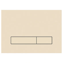 Załaduj obraz do przeglądarki galerii, Przycisk WC TRINNITY M16 z dwoma poziomymi przyciskami prostokątnymi wykonany z HPL - kolor beżowy - zdjęcie produktu