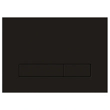 Załaduj obraz do przeglądarki galerii, Przycisk WC TRINNITY M16 z dwoma poziomymi przyciskami prostokątnymi wykonany z HPL - kolor czarny - zdjęcie produktu