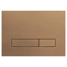 Załaduj obraz do przeglądarki galerii, Przycisk WC TRINNITY M16 z dwoma poziomymi przyciskami prostokątnymi wykonanie stal - kolor miedziany szczotkowany - zdjęcie produktu