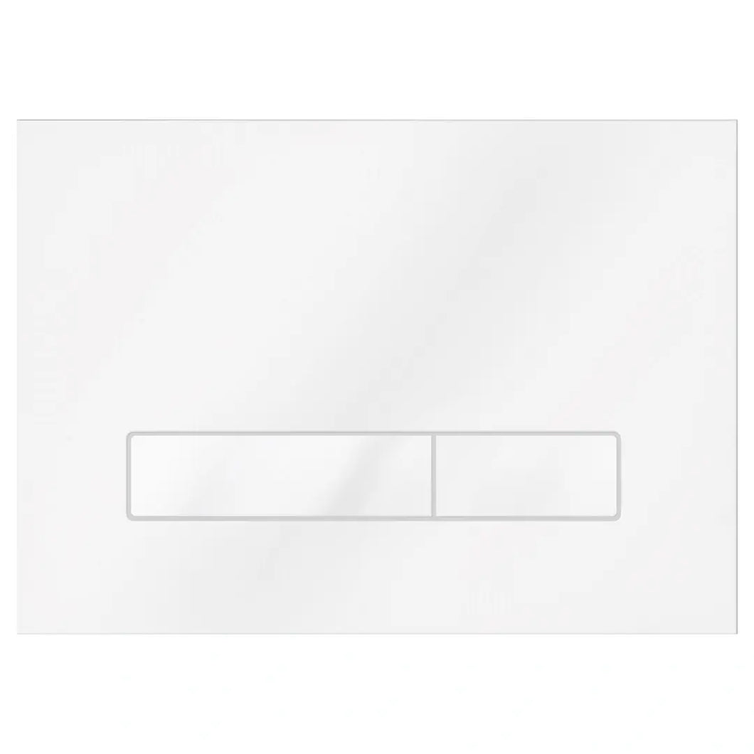 Przycisk WC TRINNITY M16 z dwoma poziomymi przyciskami prostokątnymi szkło - kolor pełny biały - zdjęcie produktu