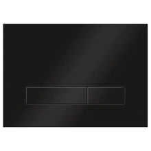 Załaduj obraz do przeglądarki galerii, Przycisk WC TRINNITY M16 z dwoma poziomymi przyciskami prostokątnymi szkło - kolor pełny czarny - zdjęcie produktu