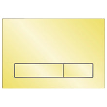 Załaduj obraz do przeglądarki galerii, Przycisk do WC TRINNITY M16 z dwoma poziomymi prostokątnymi przyciskami kolor złoty - zdjęcie produktu