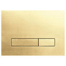 Załaduj obraz do przeglądarki galerii, Przycisk WC TRINNITY M16 z dwoma poziomymi przyciskami prostokątnymi wykonanie stal - kolor złoty szczotkowany - zdjęcie produktu