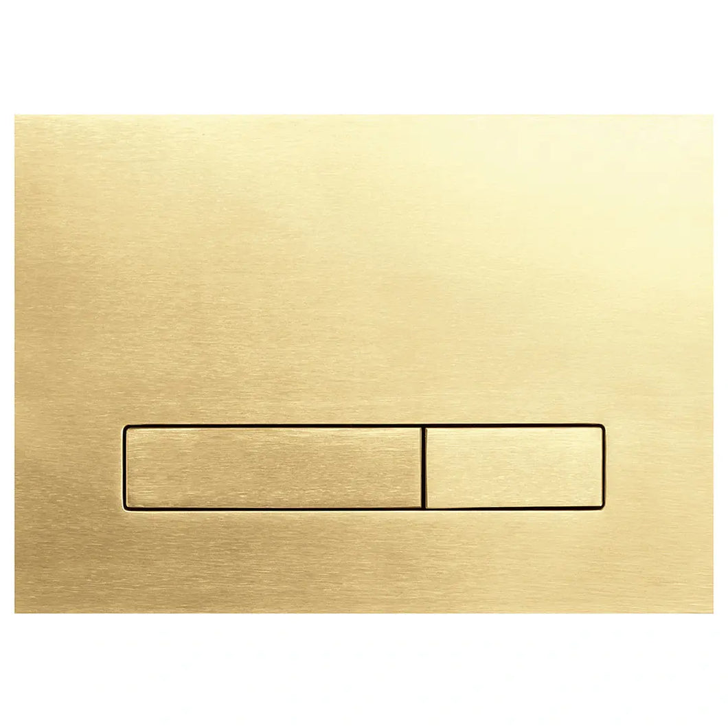 Przycisk WC TRINNITY M16 z dwoma poziomymi przyciskami prostokątnymi wykonanie stal - kolor złoty szczotkowany - zdjęcie produktu