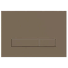 Załaduj obraz do przeglądarki galerii, Przycisk WC TRINNITY M16 z dwoma poziomymi przyciskami prostokątnymi szkło mrożone - kolor pełny brąz - zdjęcie produktu