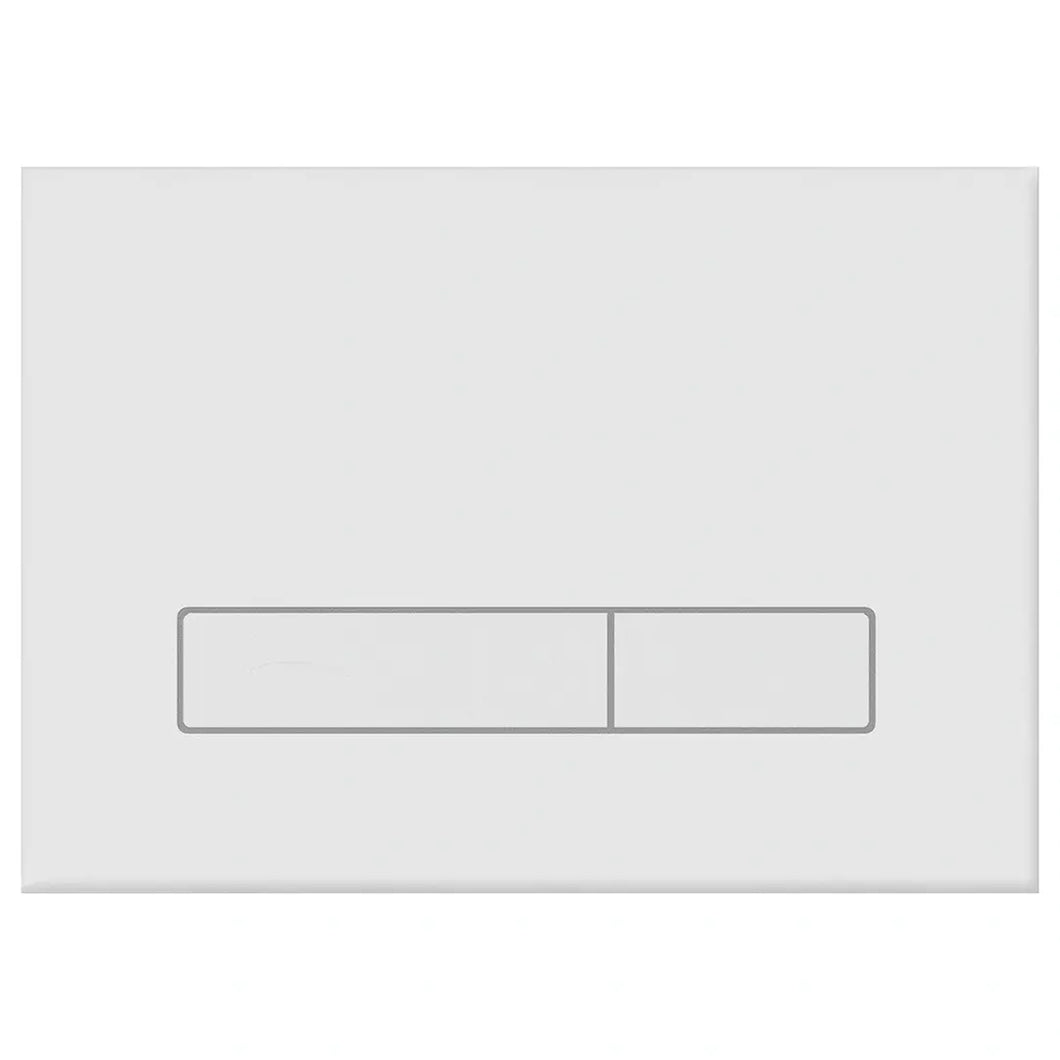 Przycisk WC TRINNITY M16 z dwoma poziomymi przyciskami prostokątnymi szkło mrożone - kolor pełny biały - zdjęcie produktu
