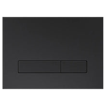Załaduj obraz do przeglądarki galerii, Przycisk WC TRINNITY M16 z dwoma poziomymi przyciskami prostokątnymi szkło mrożone - kolor pełny czarny - zdjęcie produktu