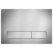 Załaduj obraz do przeglądarki galerii, Przycisk do WC TRINNITY M16 z dwoma poziomymi prostokątnymi przyciskami kolor chrom szczotkowany - zdjęcie produktu