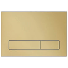 Załaduj obraz do przeglądarki galerii, Przycisk do WC TRINNITY M16 z dwoma poziomymi prostokątnymi przyciskami kolor złoty szczotkowany - zdjęcie produktu