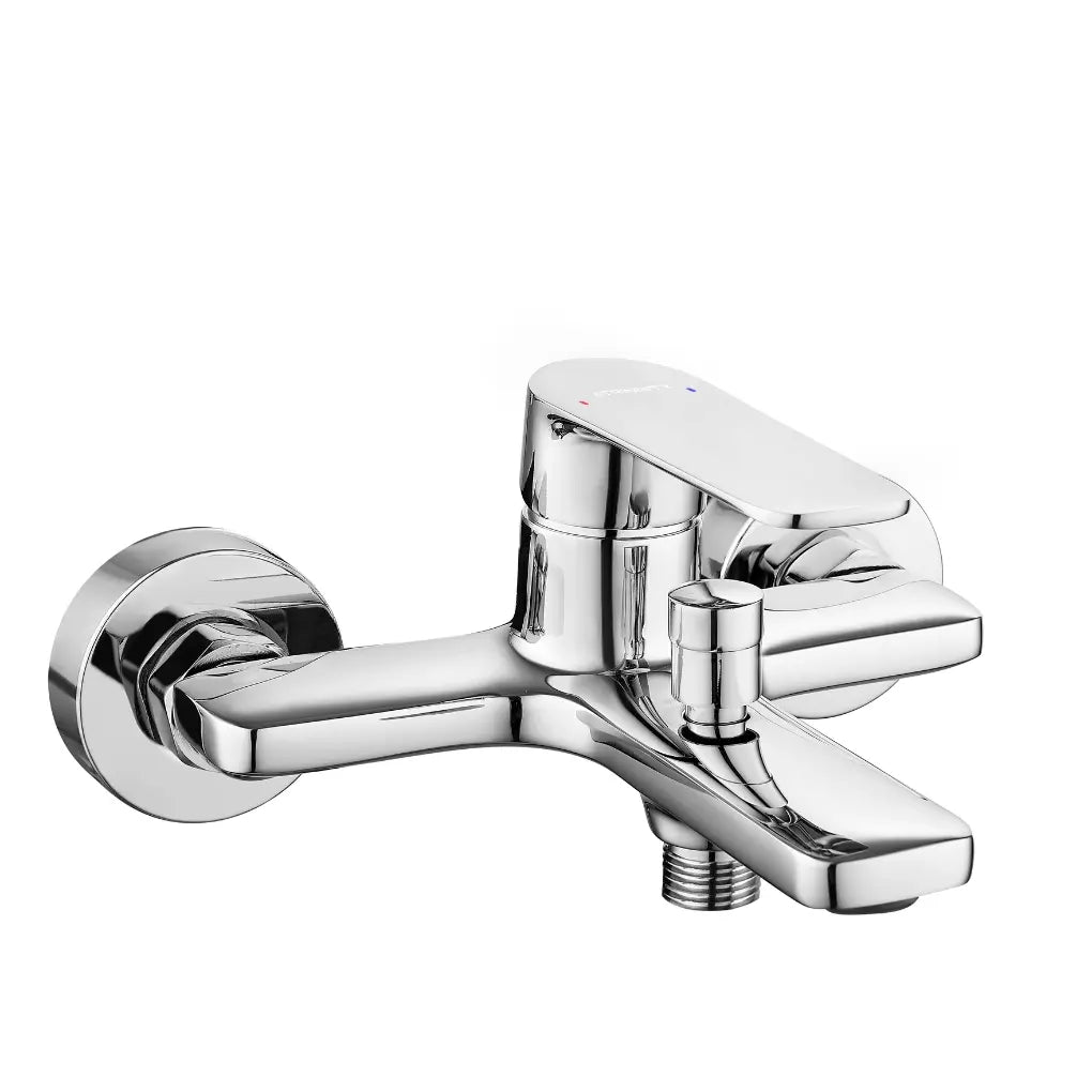 Bateria wannowa TRINNITY ścienna dwuotworowa, kolor chrom - zdjęcie produktu