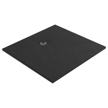 Załaduj obraz do przeglądarki galerii, Brodzik kwadratowy TRINNITY 90x90x2,5 Mineral composite czarny