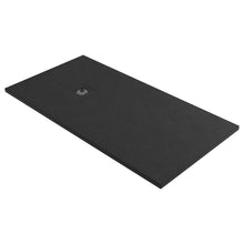 Załaduj obraz do przeglądarki galerii, Brodzik prostokątny TRINNITY 80x160x3,2 Mineral Composite kolor czarny