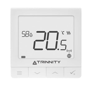 Akumulatorowy regulator temperatury z czujnikiem wilgotności - Trinnity TRSQ610RF